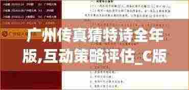 广州传真猜特诗全年版,互动策略评估_C版2.207-1