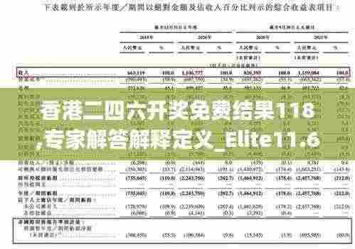 香港二四六开奖免费结果118,专家解答解释定义_Elite11.652-7