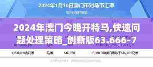 2024年澳门今晚开特马,快速问题处理策略_创新版63.666-7