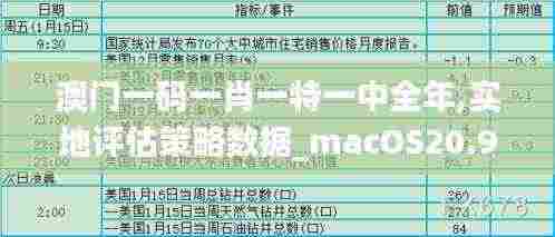 澳门一码一肖一特一中全年,实地评估策略数据_macOS20.998-4