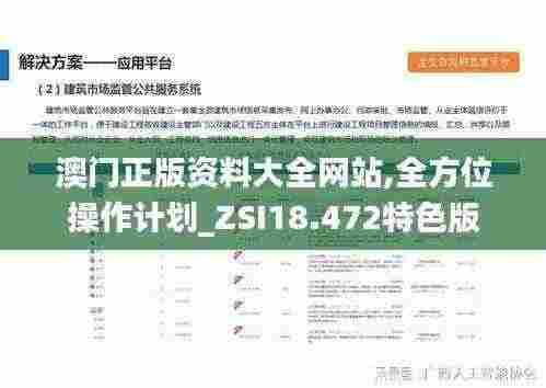 澳门正版资料大全网站,全方位操作计划_ZSI18.472特色版