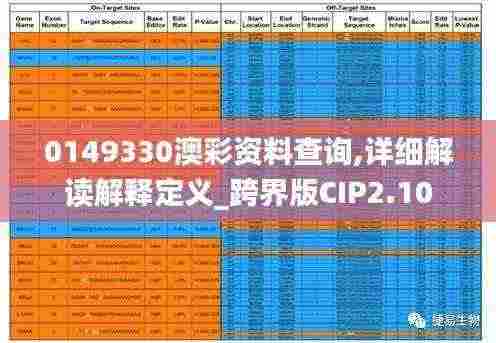 0149330澳彩资料查询,详细解读解释定义_跨界版CIP2.10