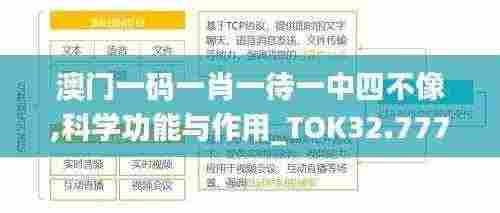 澳门一码一肖一待一中四不像,科学功能与作用_TOK32.777商务版