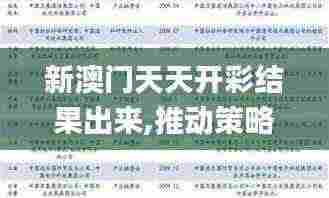 新澳门天天开彩结果出来,推动策略优化_LCW64.440内容创作版