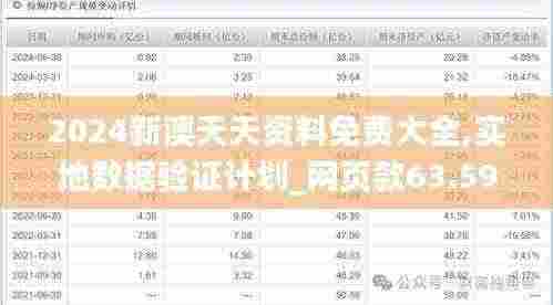 2024新澳天天资料免费大全,实地数据验证计划_网页款63.599-1