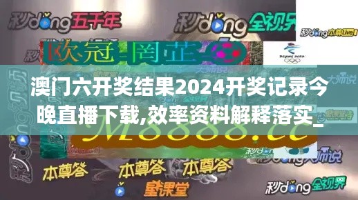 澳门六开奖结果2024开奖记录今晚直播下载,效率资料解释落实_移动版163.533-2