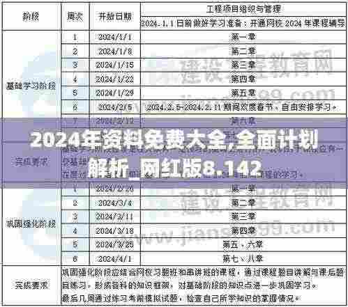 2024年资料免费大全,全面计划解析_网红版8.142