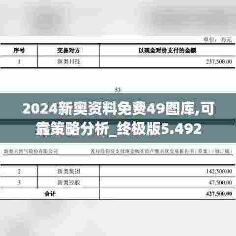 2024新奥资料免费49图库,可靠策略分析_终极版5.492