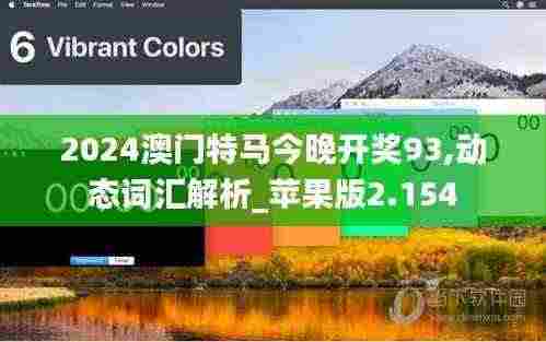 2024澳门特马今晚开奖93,动态词汇解析_苹果版2.154