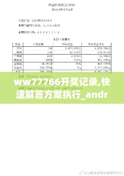 ww77766开奖记录,快速解答方案执行_android1.635