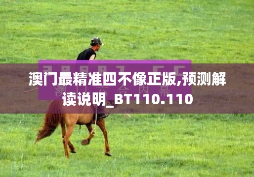 澳门最精准四不像正版,预测解读说明_BT110.110