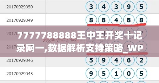 7777788888王中王开奖十记录网一,数据解析支持策略_WP8.624