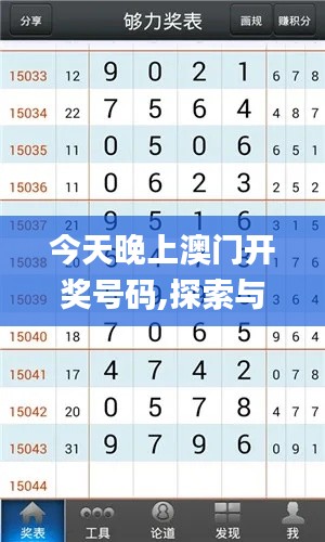 今天晚上澳门开奖号码,探索与解析_X版8.290