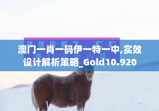 澳门一肖一码伊一特一中,实效设计解析策略_Gold10.920