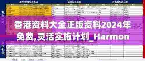 香港资料大全正版资料2024年免费,灵活实施计划_Harmony4.981