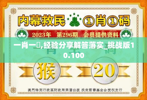 一肖一碼,经验分享解答落实_挑战版10.100