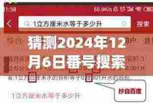 揭秘未来热门搜索趋势背后的励志故事,预测2024年12月6日热门番号背后的故事与梦想成就之路