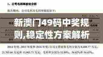 新澳门49码中奖规则,稳定性方案解析_Plus8.554