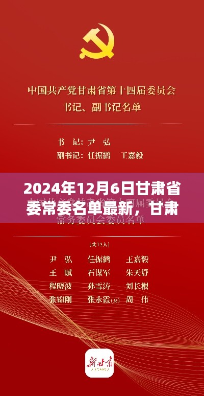 2024年12月6日甘肃省委常委名单最新动态及回顾展望