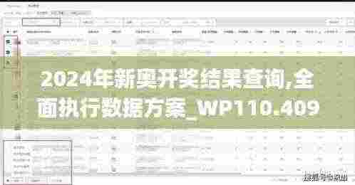 2024年新奥开奖结果查询,全面执行数据方案_WP110.409