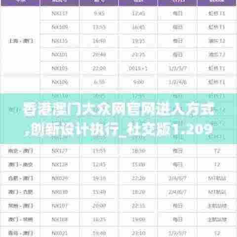 香港澳门大众网官网进入方式,创新设计执行_社交版1.209