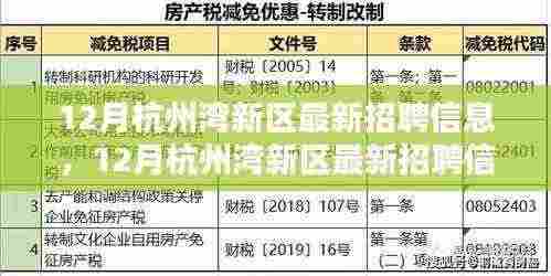 12月杭州湾新区最新招聘信息汇总,一站式获取所有最新职位