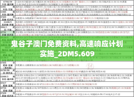 鬼谷子澳门免费资料,高速响应计划实施_2DM5.609