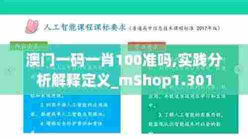 澳门一码一肖100准吗,实践分析解释定义_mShop1.301