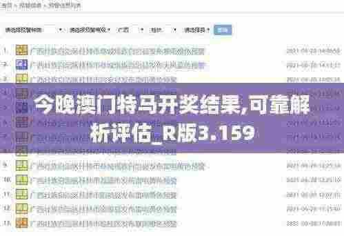 今晚澳门特马开奖结果,可靠解析评估_R版3.159