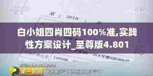 白小姐四肖四码100%准,实践性方案设计_至尊版4.801