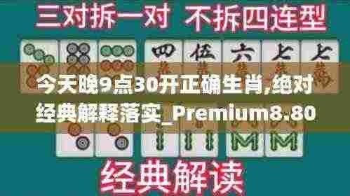 今天晚9点30开正确生肖,绝对经典解释落实_Premium8.808
