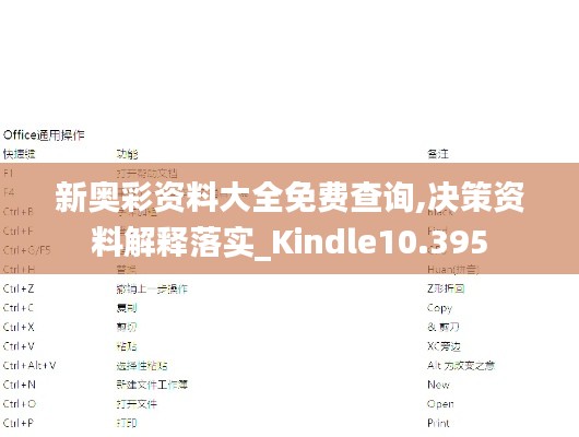 新奥彩资料大全免费查询,决策资料解释落实_Kindle10.395