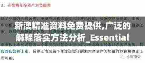 新澳精准资料免费提供,广泛的解释落实方法分析_Essential10.134