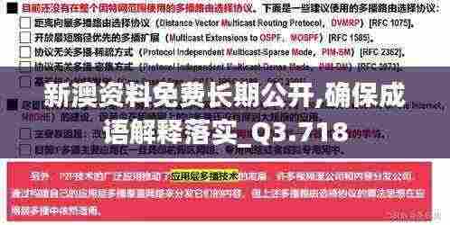 新澳资料免费长期公开,确保成语解释落实_Q3.718
