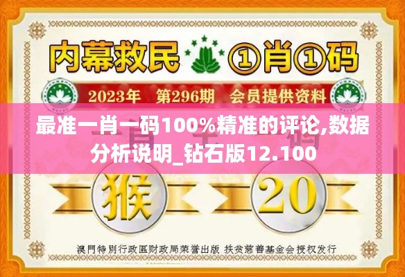 最准一肖一码100%精准的评论,数据分析说明_钻石版12.100