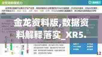 金龙资料版,数据资料解释落实_XR5.929