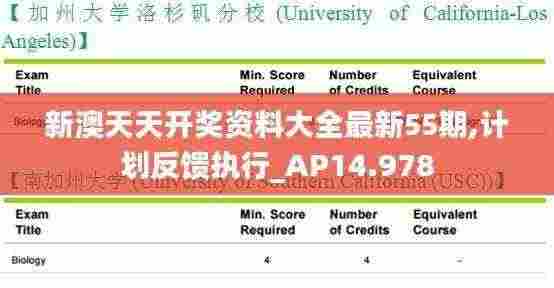新澳天天开奖资料大全最新55期,计划反馈执行_AP14.978