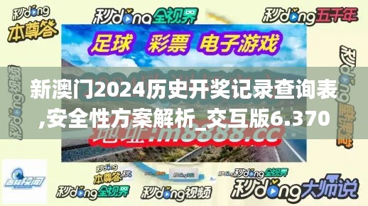 新澳门2024历史开奖记录查询表,安全性方案解析_交互版6.370