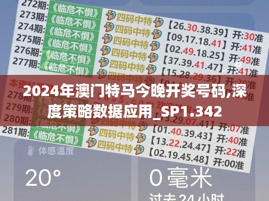 2024年澳门特马今晚开奖号码,深度策略数据应用_SP1.342