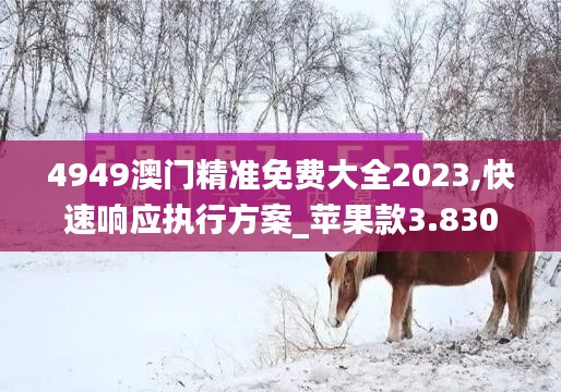 4949澳门精准免费大全2023,快速响应执行方案_苹果款3.830