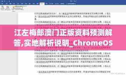 江左梅郎澳门正版资料预测解答,实地解析说明_ChromeOS4.788