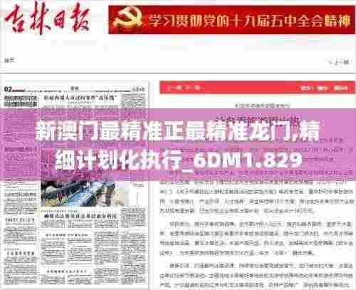 新澳门最精准正最精准龙门,精细计划化执行_6DM1.829