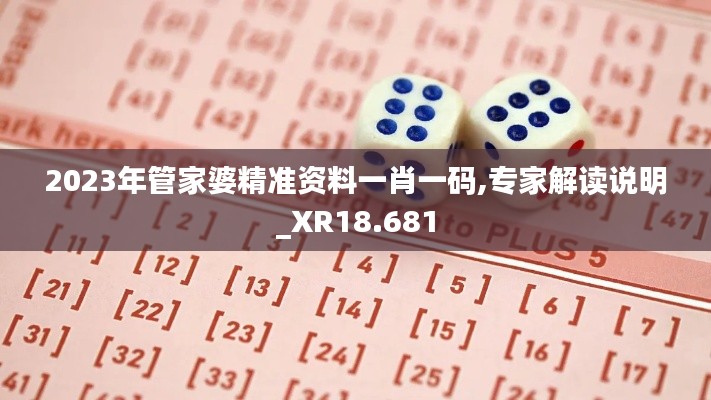 2023年管家婆精准资料一肖一码,专家解读说明_XR18.681