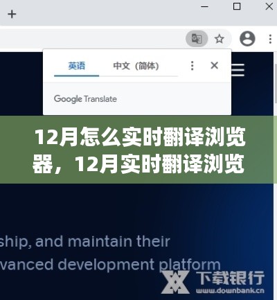 12月实时翻译浏览器使用指南,从入门到精通