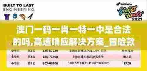澳门一码一肖一特一中是合法的吗,高速响应解决方案_冒险款8.999