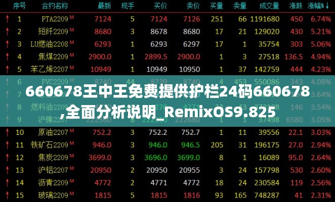 660678王中王免费提供护栏24码660678,全面分析说明_RemixOS9.825