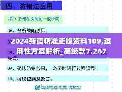 2024新澳精准正版资料109,适用性方案解析_高级款7.267