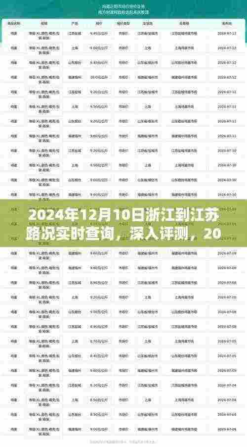 2024年12月10日浙江至江苏路况实时查询系统深度评测及路况实时更新