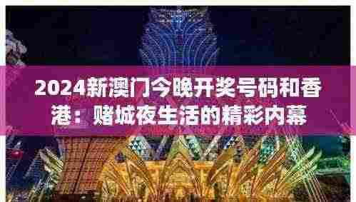 2024新澳门今晚开奖号码和香港:赌城夜生活的精彩内幕