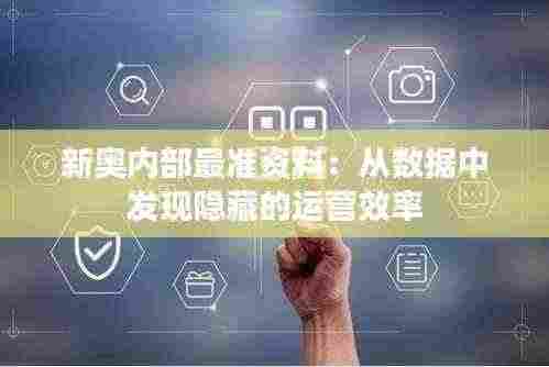 新奥内部最准资料:从数据中发现隐藏的运营效率